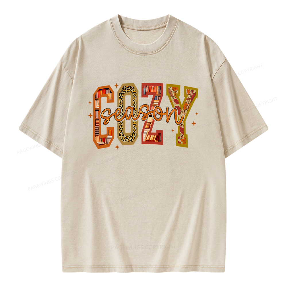 Pagewings Cozy Season Unisex Washed T-shirt