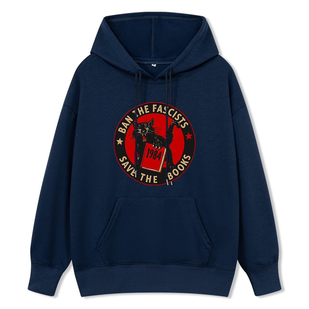 Pagewings Ban The Fascists Save The Books Unisex Classic Hoodie