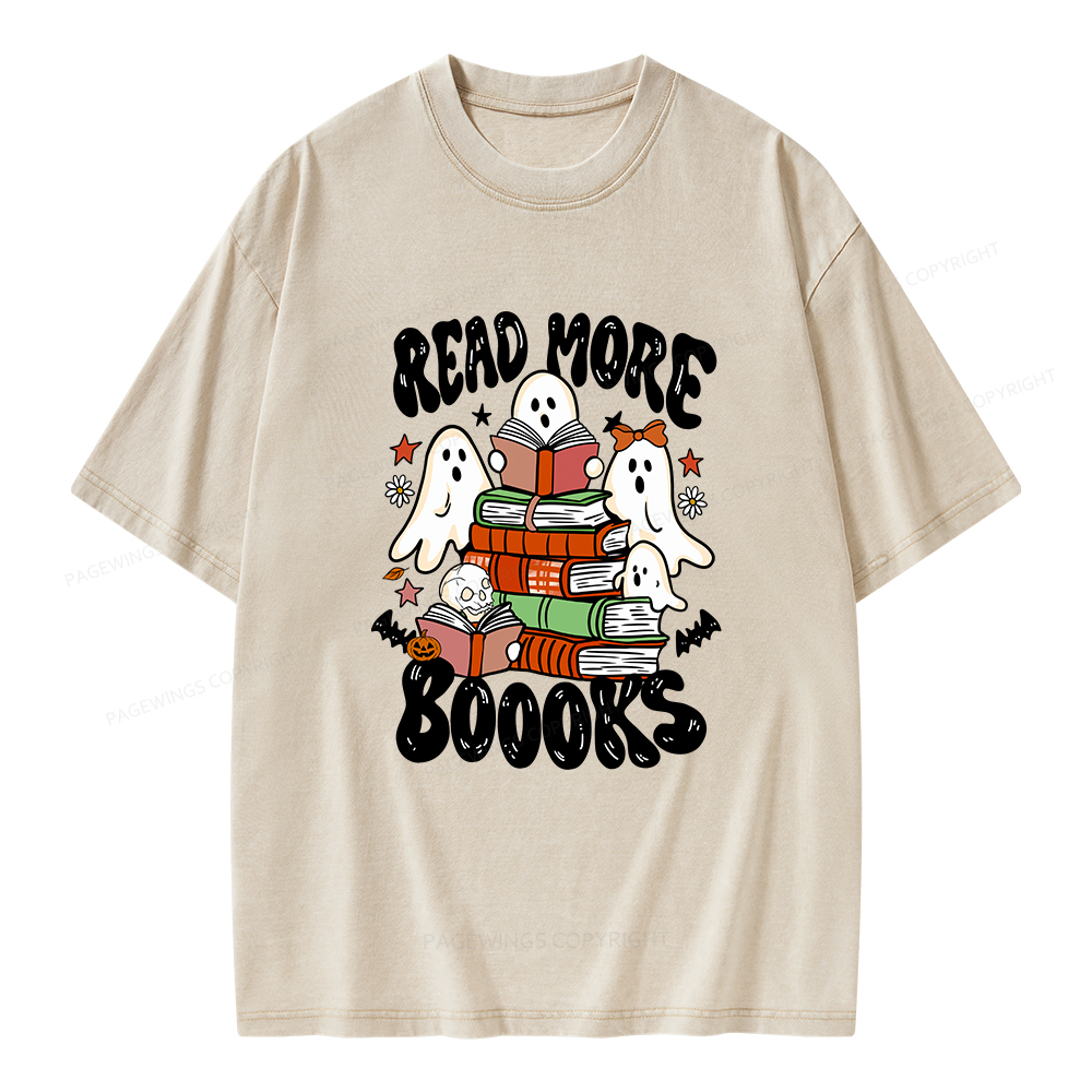 Pagewings Read More Boooks Unisex Washed T-shirt