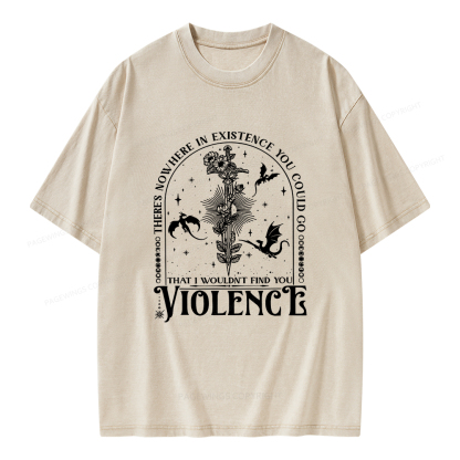 Pagewings Violence Unisex Washed T-shirt