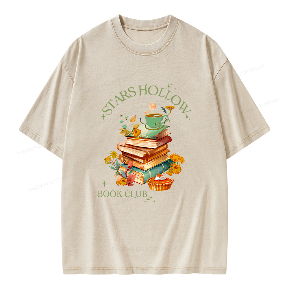 Pagewings Stars Hollow Book Club Unisex Washed T-shirt