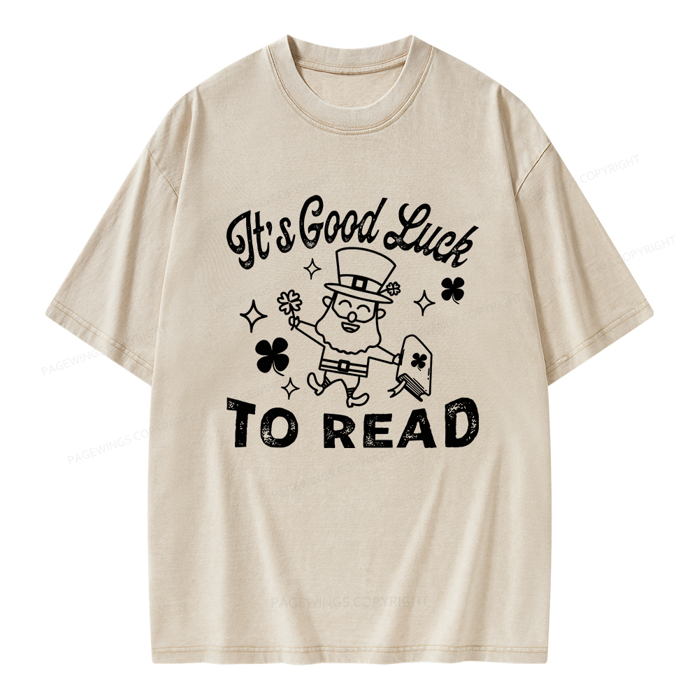 Pagewings  St. Patrick's day Librarian Shirt Library tshirt Unisex Washed T-shirt