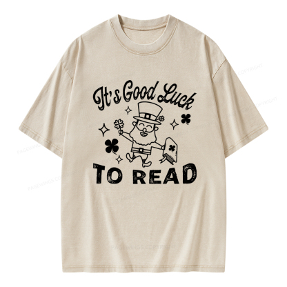 Pagewings  St. Patrick's day Librarian Shirt Library tshirt Unisex Washed T-shirt