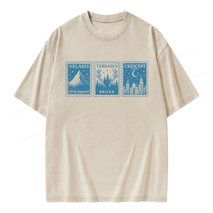 Pagewings Crescent Postcard  Unisex Washed T-shirt