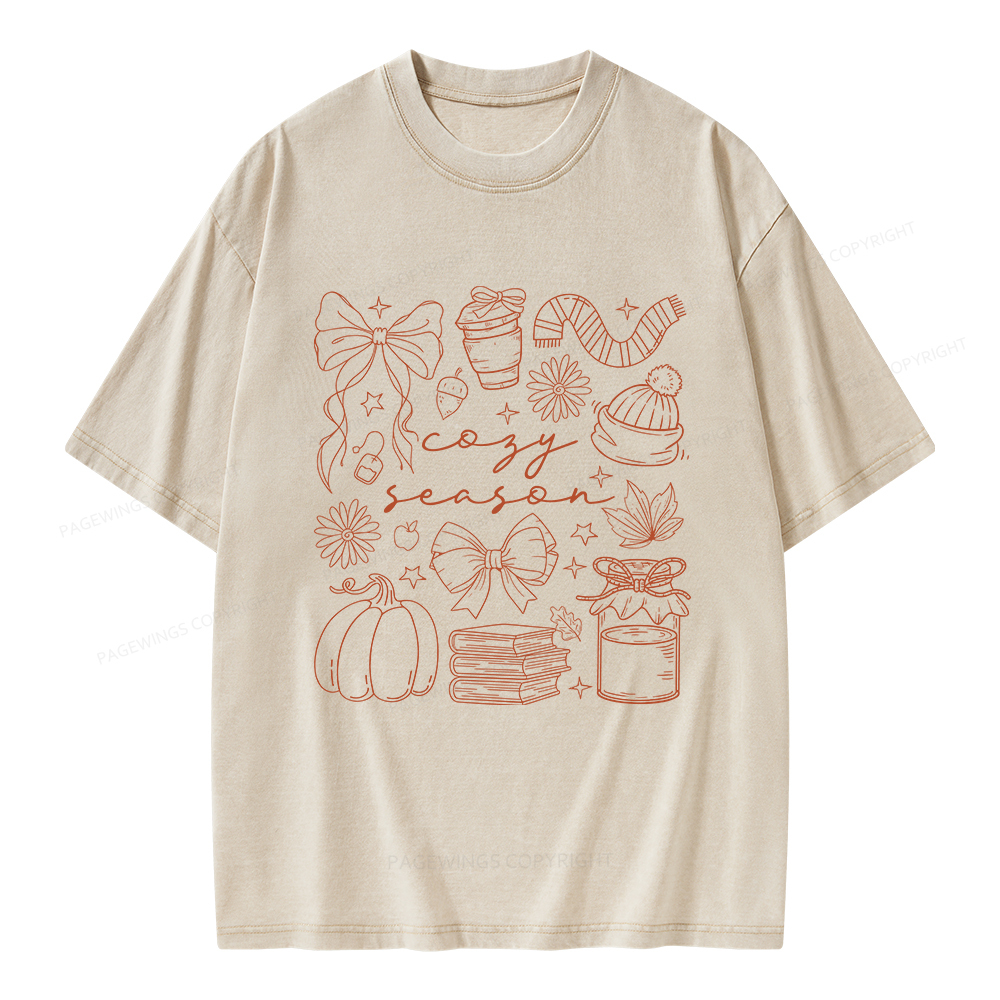 Pagewings Cozy Season Unisex Washed T-shirt