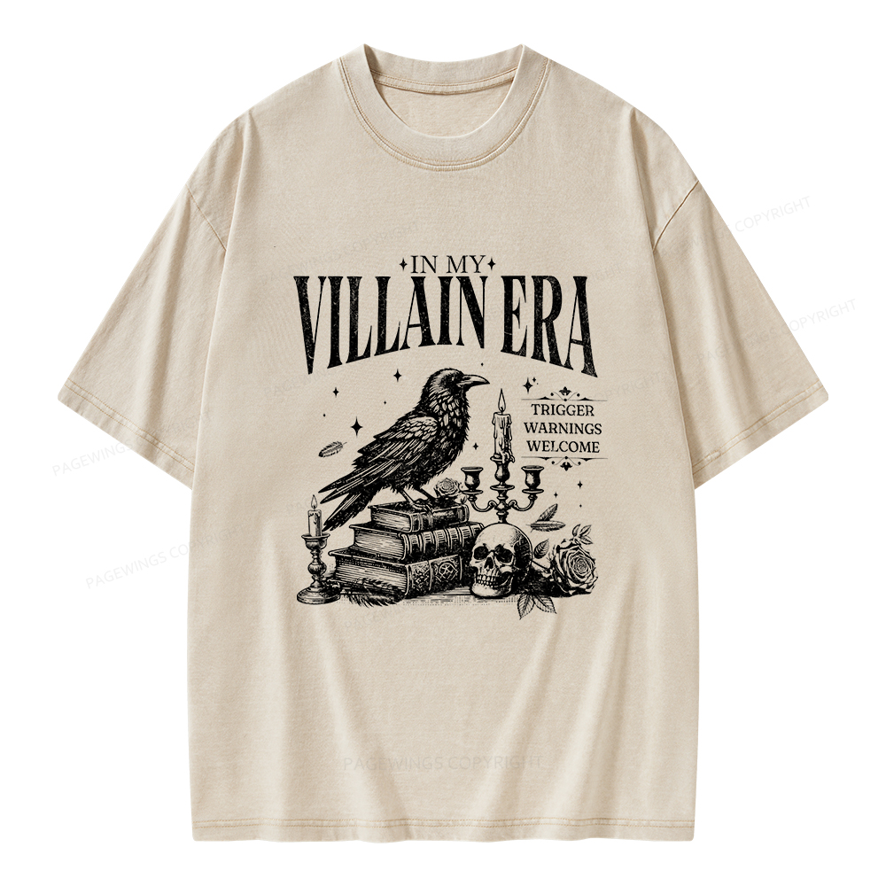 Pagewings Villain Era Unisex Washed T-shirt