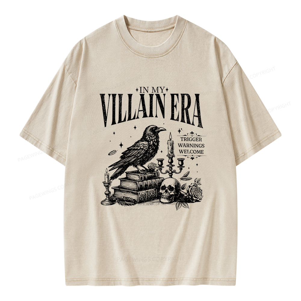 Pagewings Villain Era Unisex Washed T-shirt