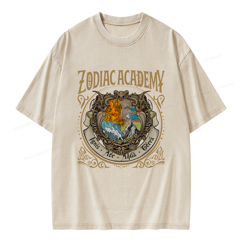 Pagewings Zodiac Academy Unisex Washed T-shirt