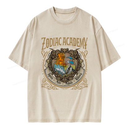 Pagewings Zodiac Academy Unisex Washed T-shirt
