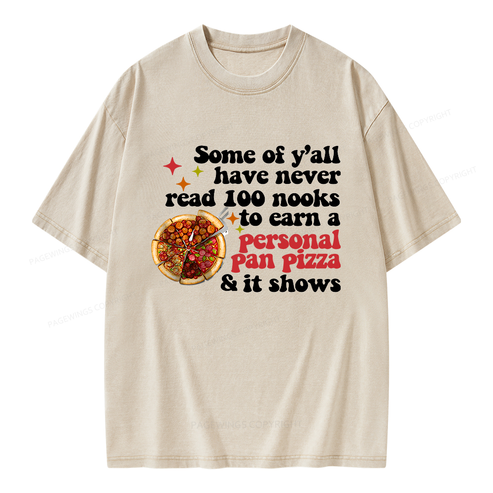 Pagewings Some of Y’all Never Read 100 Books Unisex Washed T-shirt