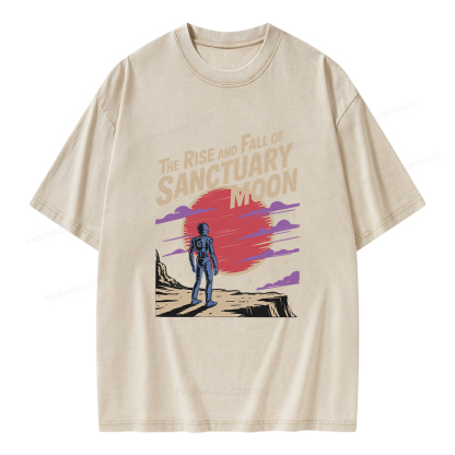 Pagewings The Rise And Fall Of Sanctuary Moon Unisex Washed T-shirt