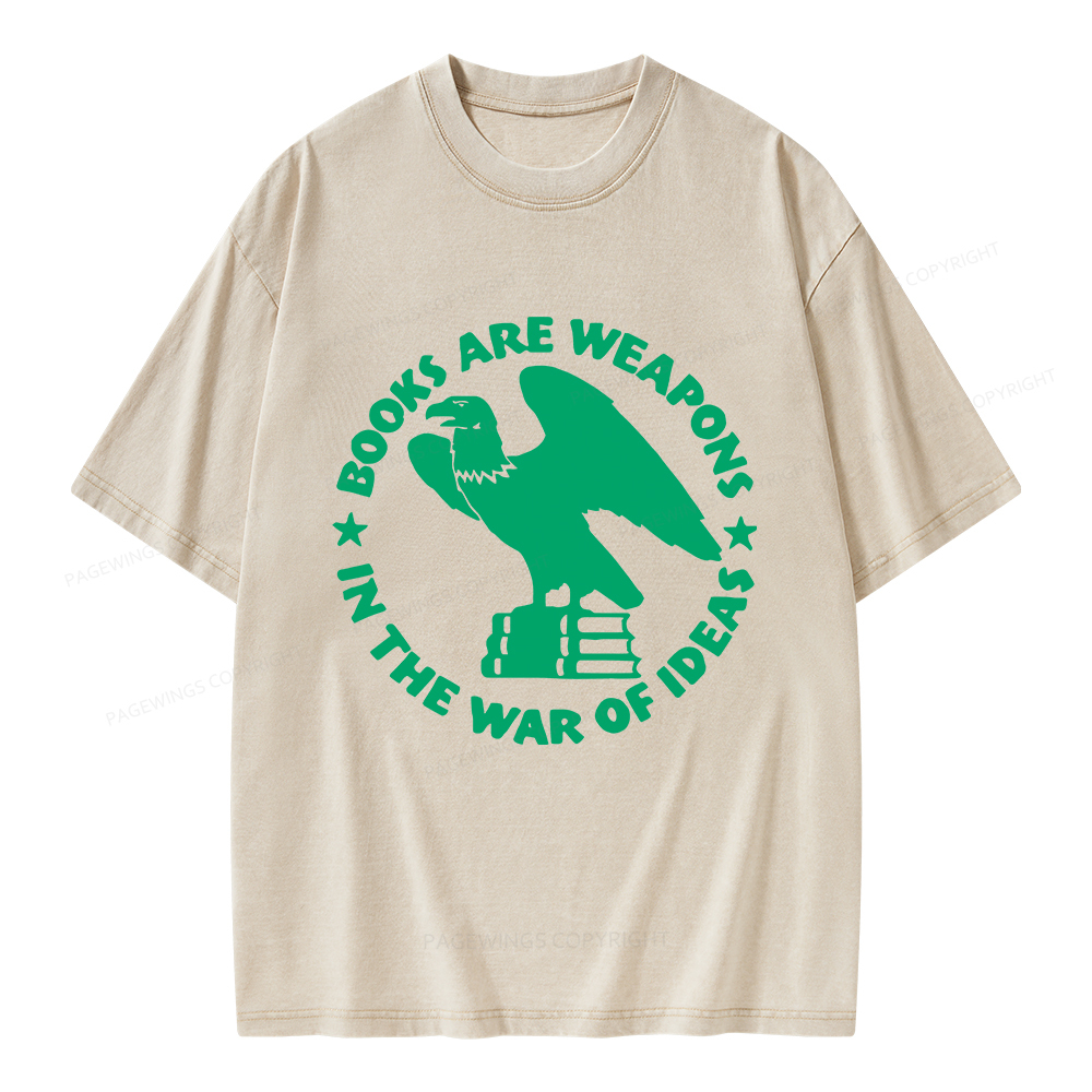 Pagewings Books Are Weapons In The War Of Ideas Unisex Washed T-shirt