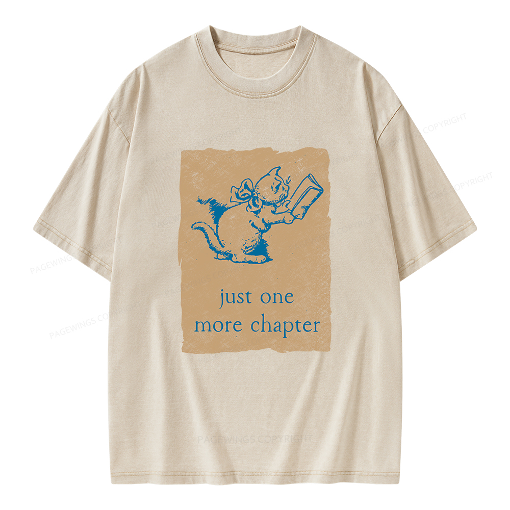 Pagewings Just One More Chapter Unisex Washed T-shirt