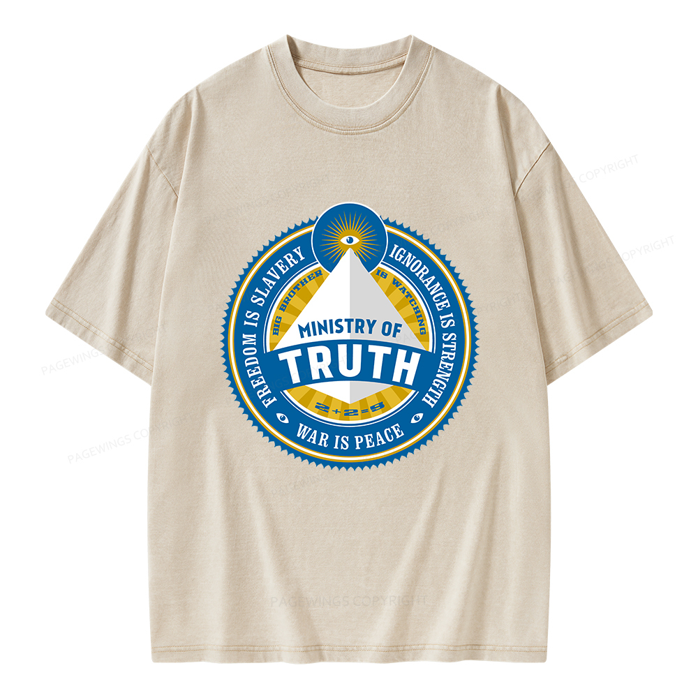Pagewings Ministry of Truth Unisex Washed T-shirt