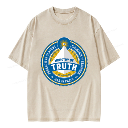 Pagewings Ministry of Truth Unisex Washed T-shirt