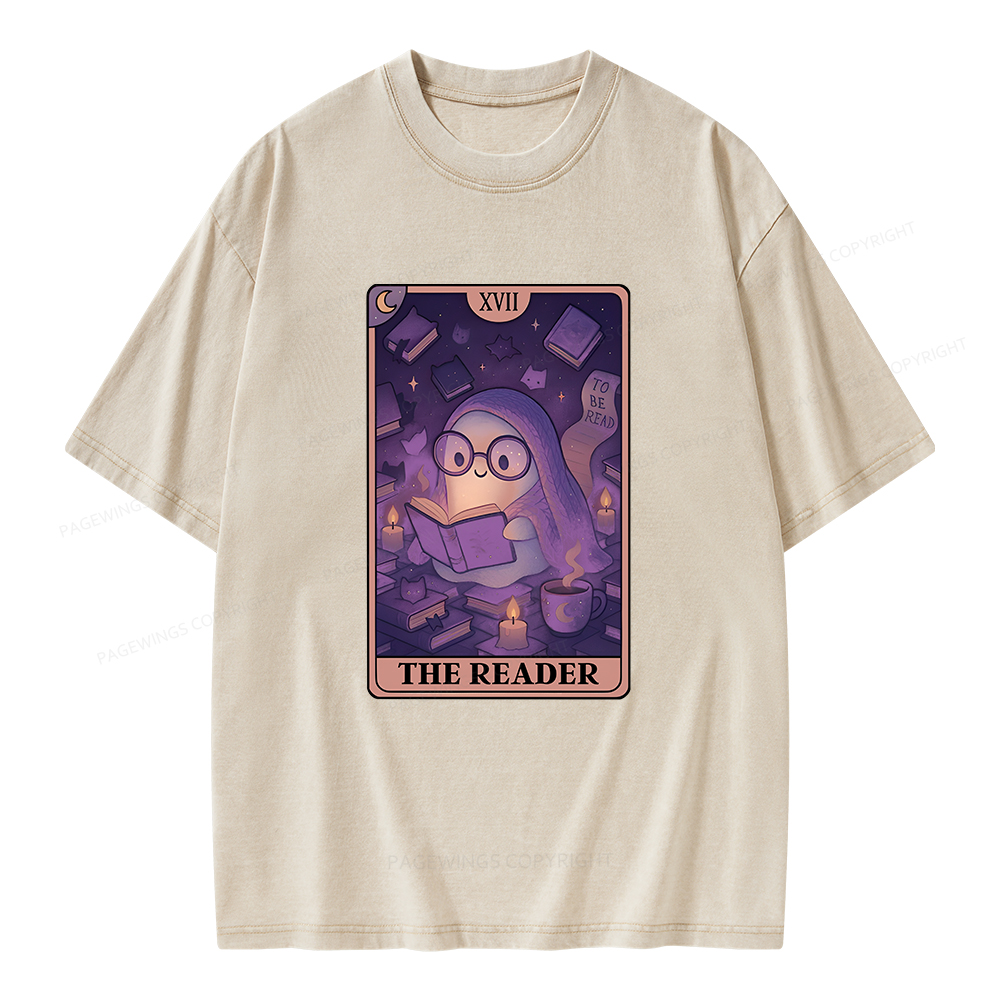 Pagewings The Reader Unisex Washed T-shirt