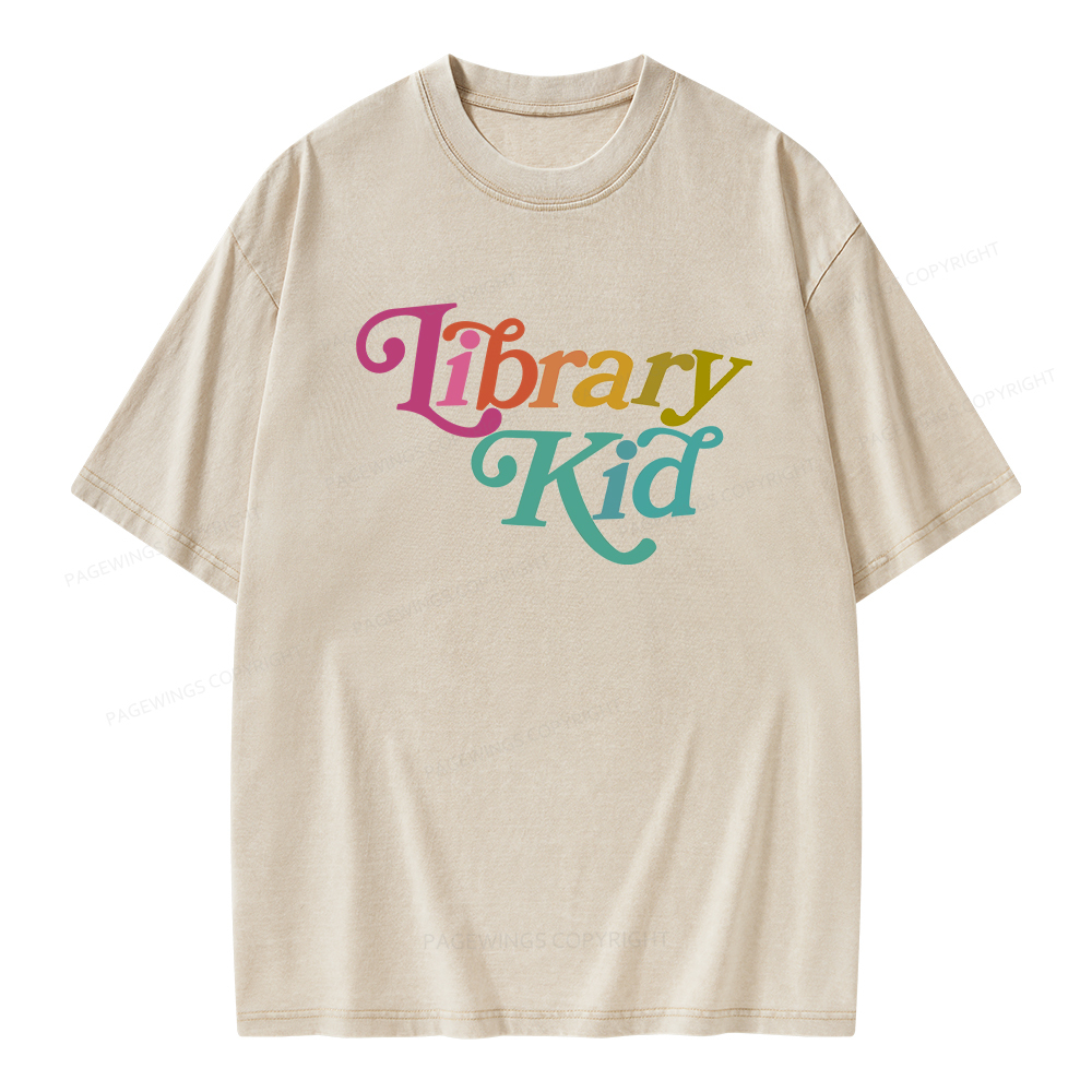 Pagewings Library Shirt Librarian Shirt Unisex Washed T-shirt