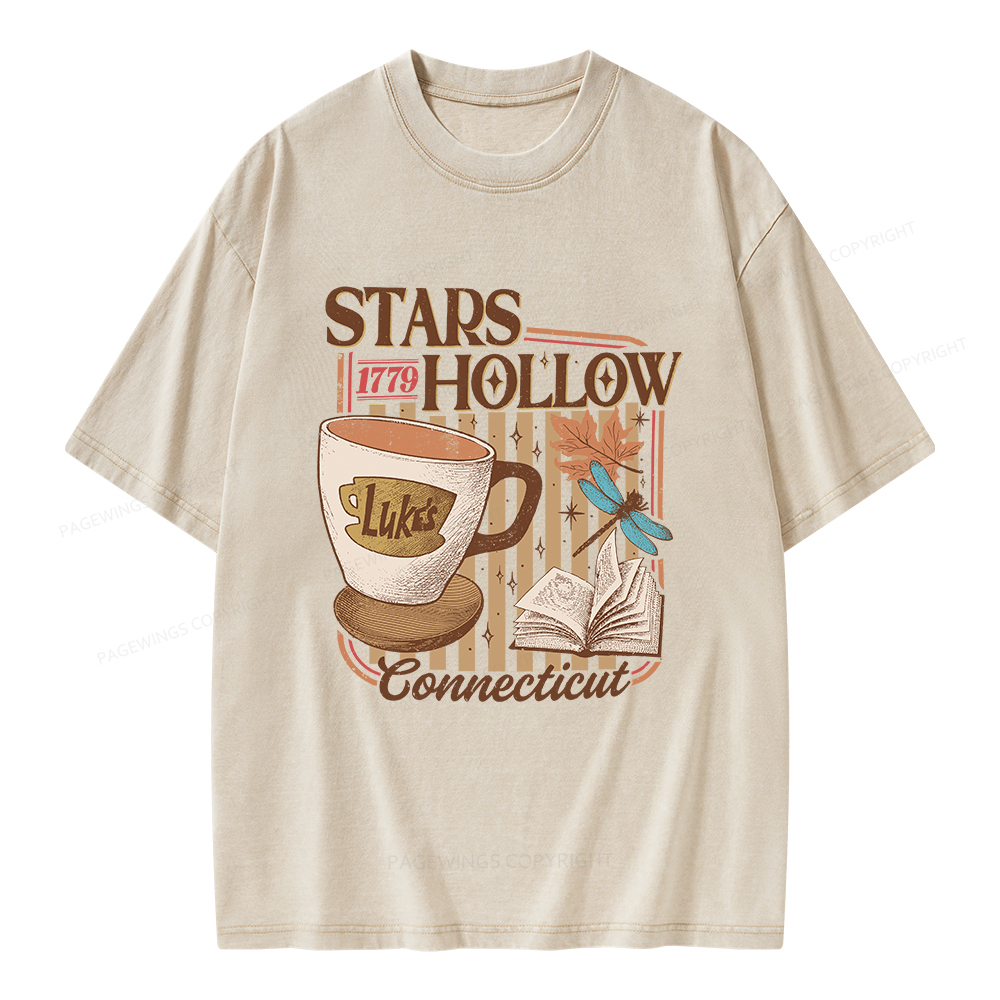 Pagewings Stars Hollow Unisex Washed T-shirt