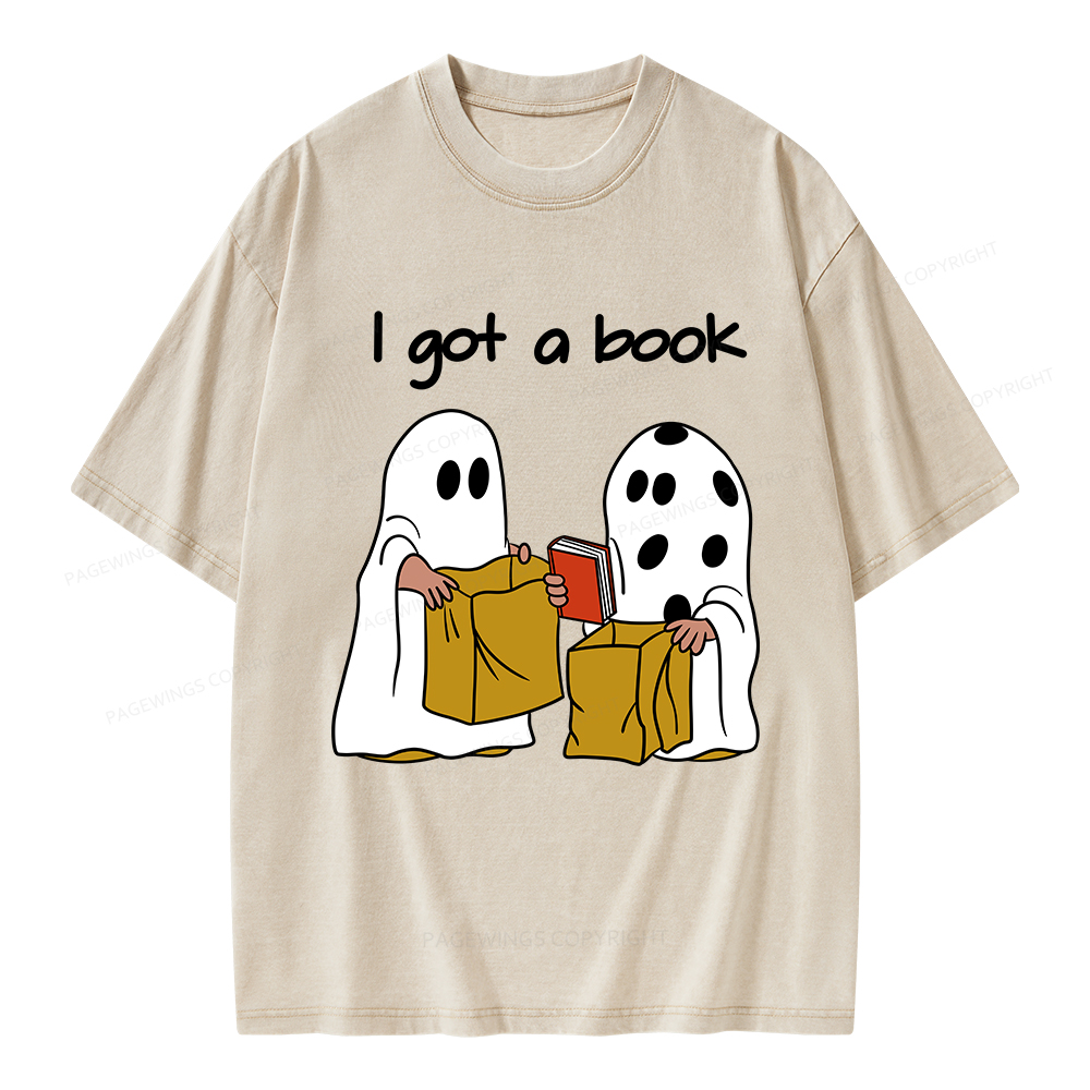 Pagewings I Got A Book Unisex Washed T-shirt