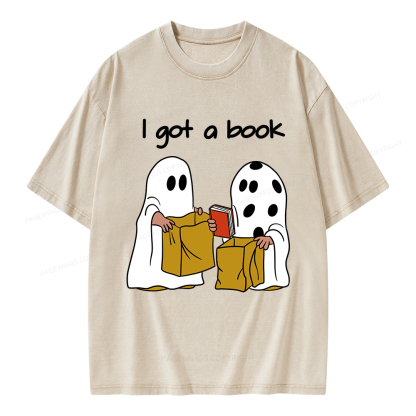 Pagewings I Got A Book Unisex Washed T-shirt