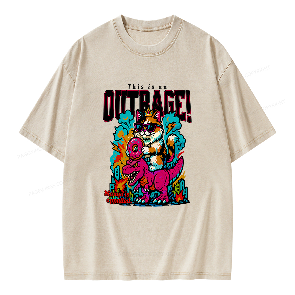 Pagewings This Is An Outrage Unisex Washed T-shirt