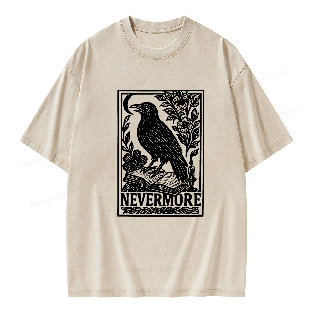 Pagewings Nevermore Unisex Washed T-shirt