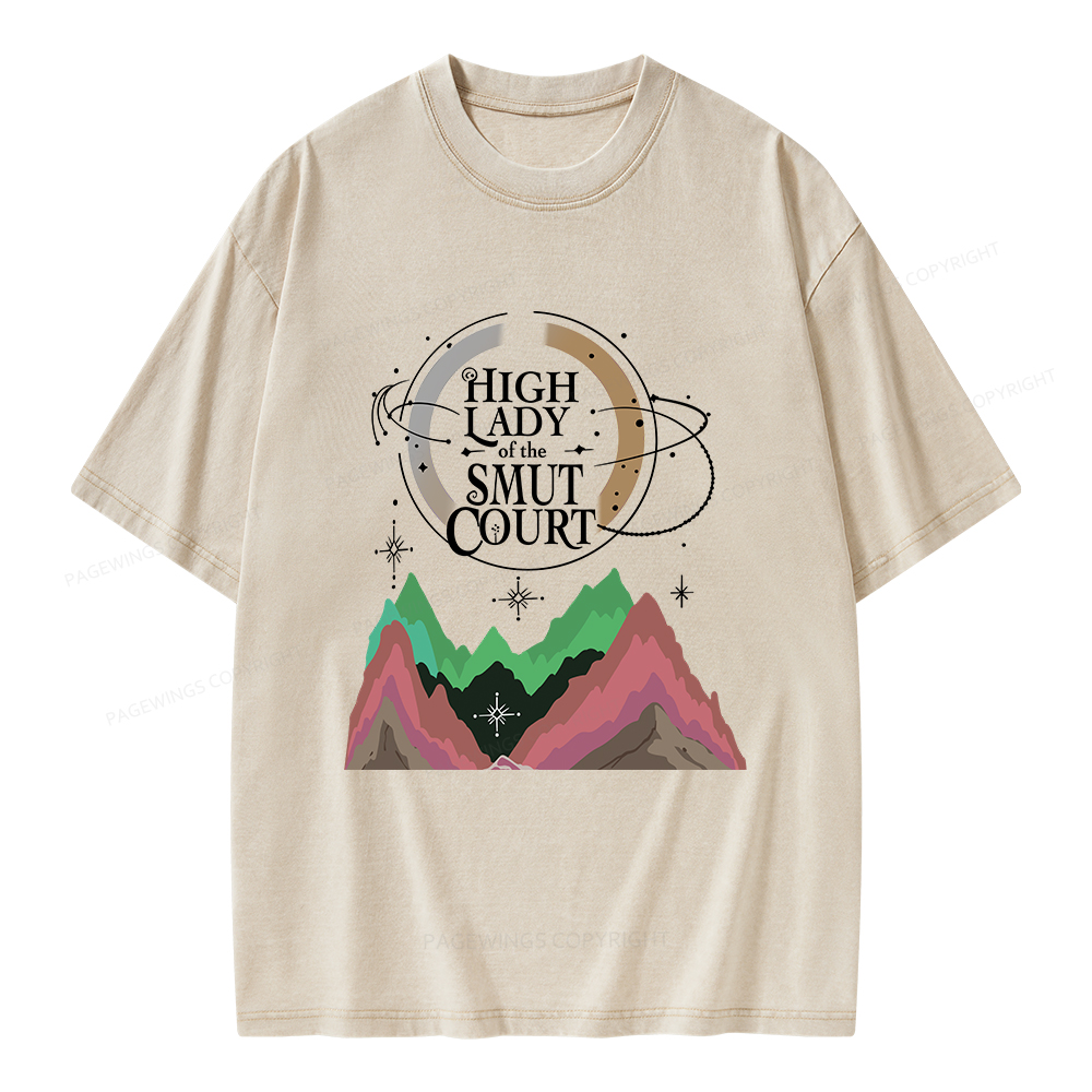 Pagewings High Lady of the Smut Court Unisex Washed T-shirt