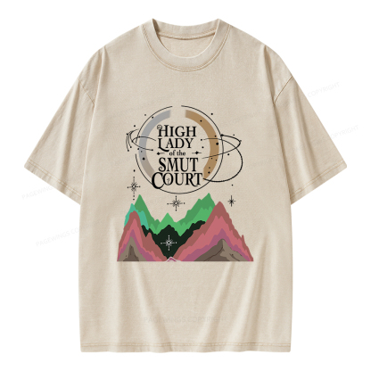 Pagewings High Lady of the Smut Court Unisex Washed T-shirt