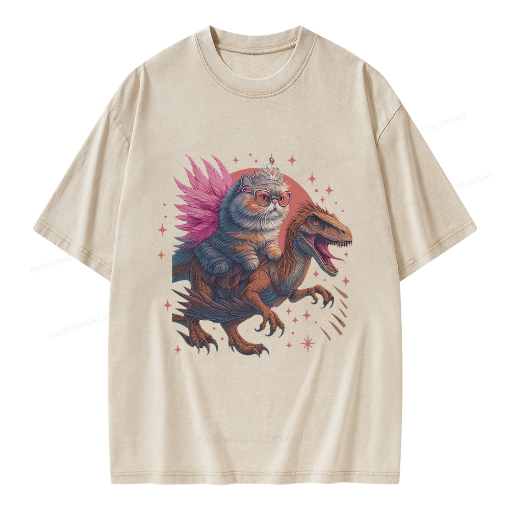 Pagewings Vintage Book Lover Princess Unisex Washed T-shirt