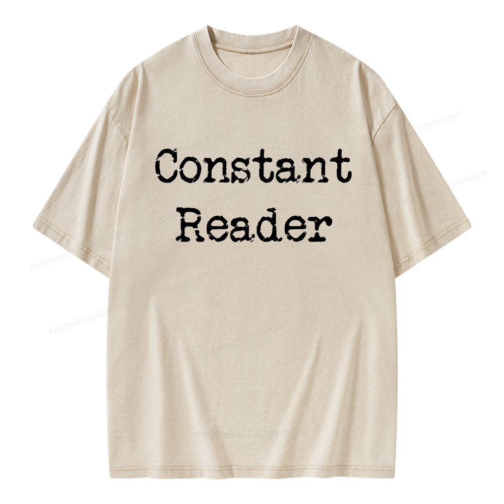 Pagewings Constant Reader Unisex Washed T-shirt