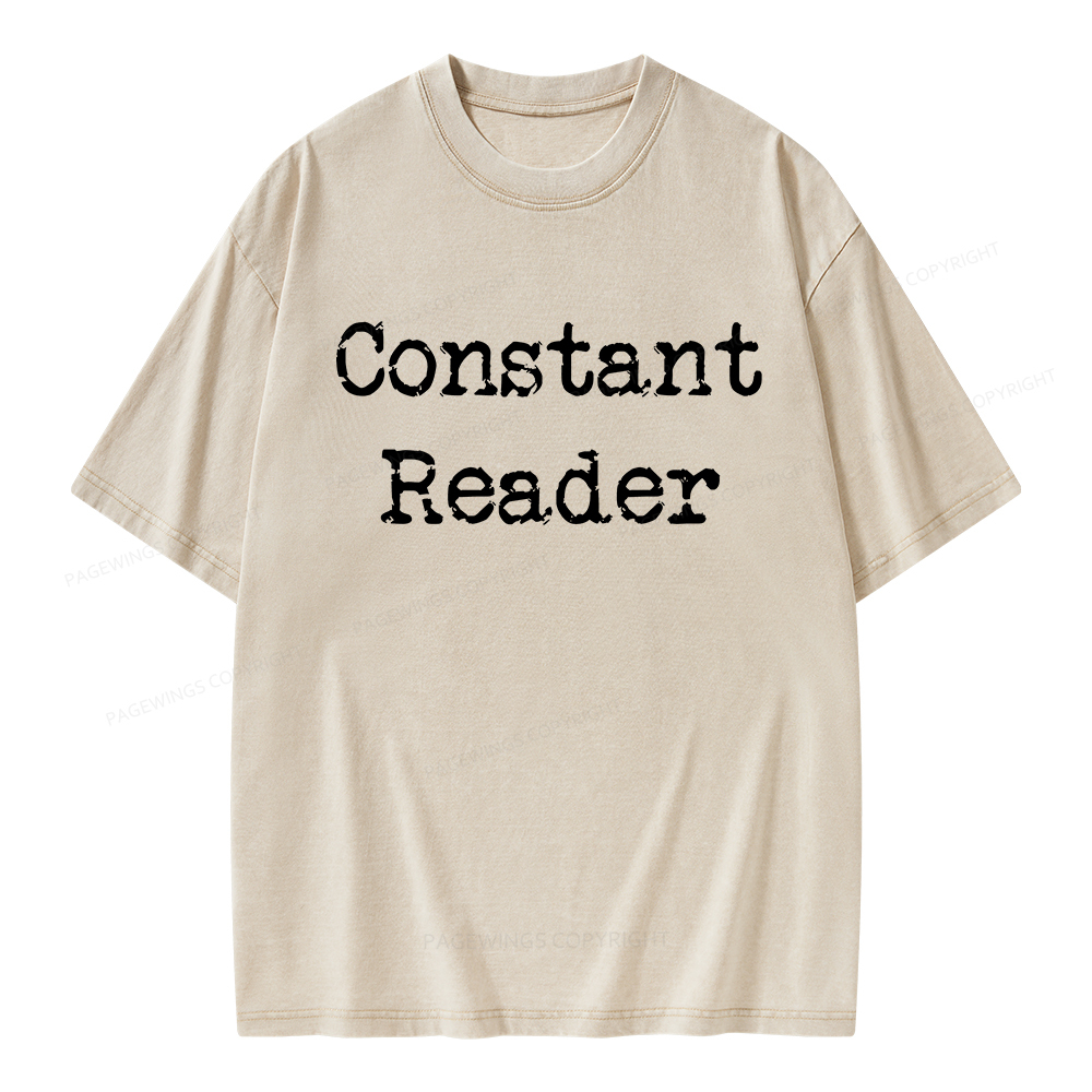 Pagewings Constant Reader Unisex Washed T-shirt