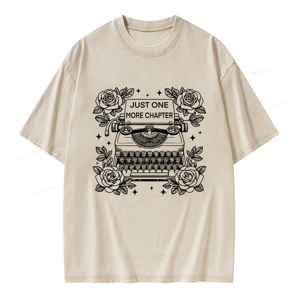 Pagewings Just One More Chapter Unisex Washed T-shirt