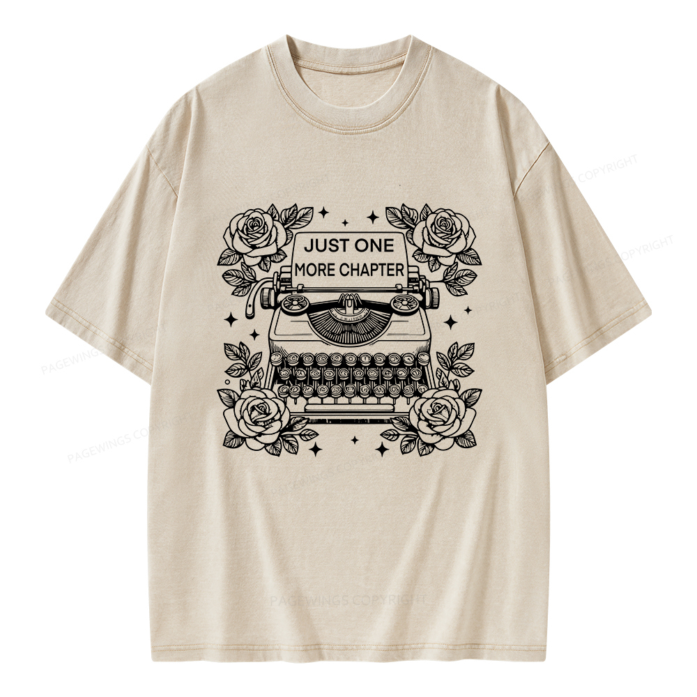 Pagewings Just One More Chapter Unisex Washed T-shirt