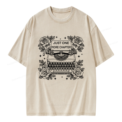 Pagewings Just One More Chapter Unisex Washed T-shirt