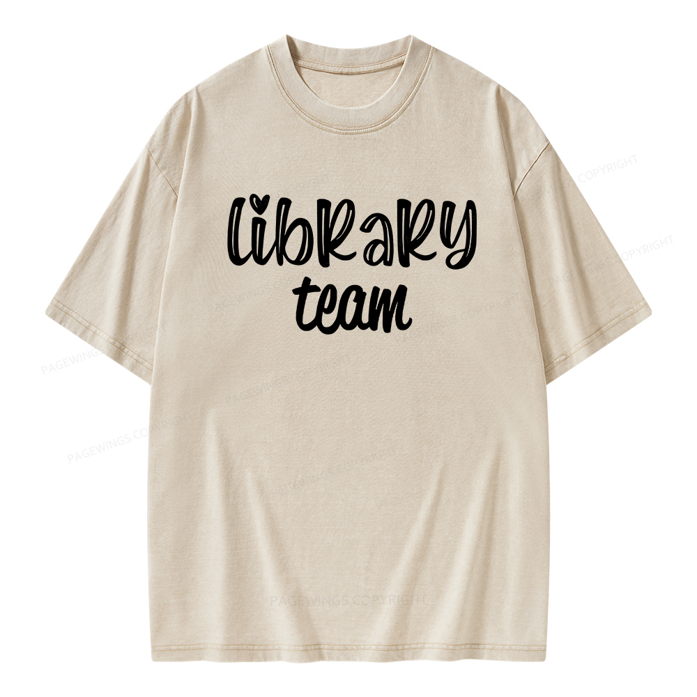 Pagewings Library team Shirt Unisex Washed T-shirt