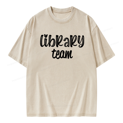 Pagewings Library team Shirt Unisex Washed T-shirt