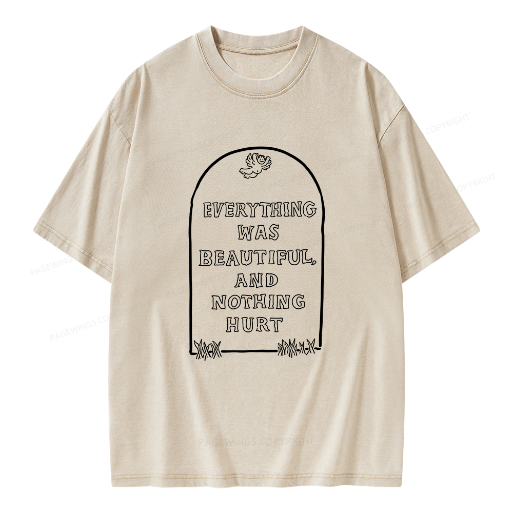 Pagewings Everything Was Beautiful Unisex Washed T-shirt