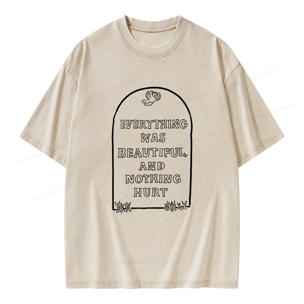 Pagewings Everything Was Beautiful Unisex Washed T-shirt