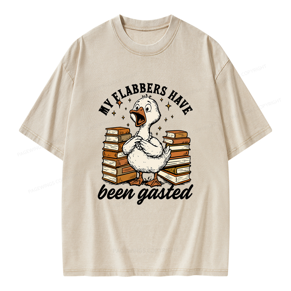 Pagewings My Flabbers Have Been Gasted Unisex Washed T-shirt