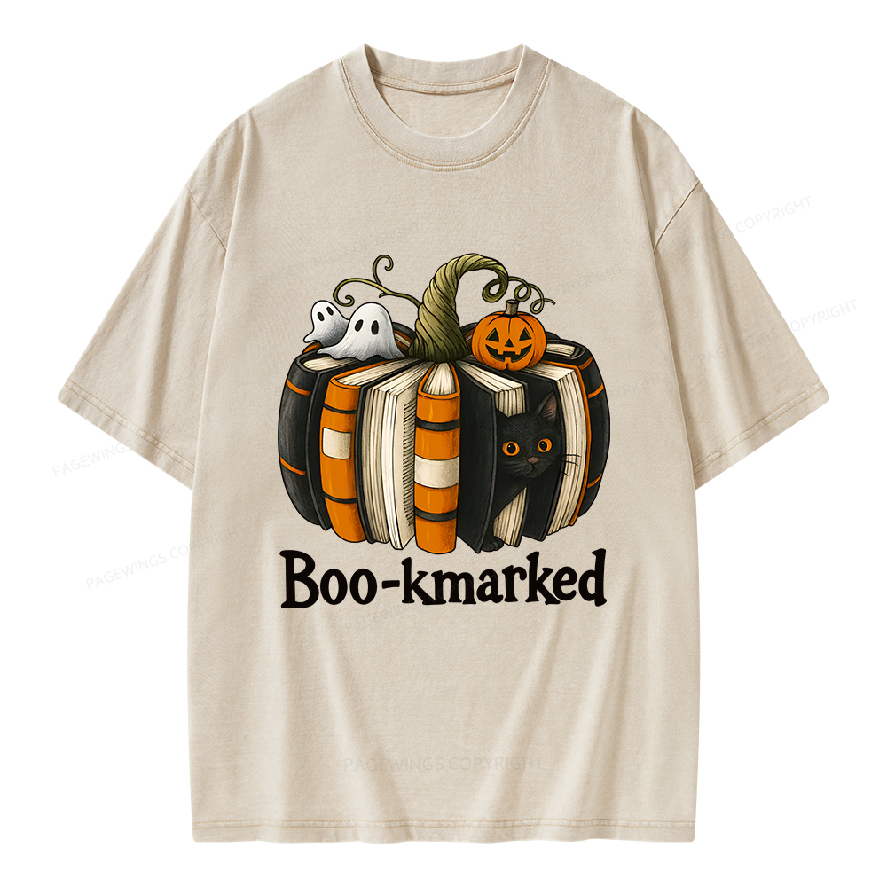 Pagewings Bookmarked Unisex Washed T-shirt