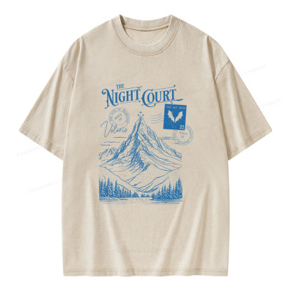 Pagewings The Night Court Unisex Washed T-shirt