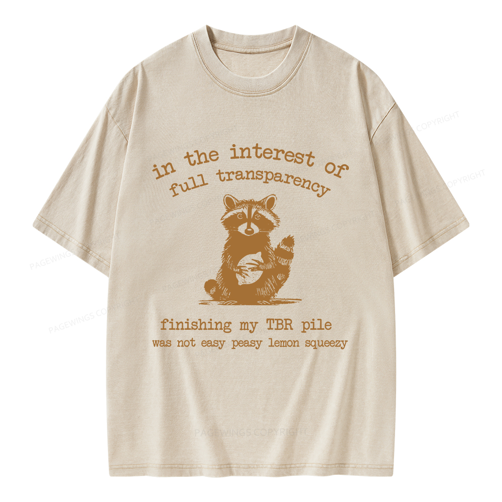 Pagewings Finishing My TBR Pile Was Not Easy Unisex Washed T-shirt