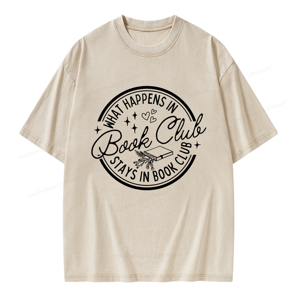 Pagewings What Happens In Book Club Unisex Washed T-shirt