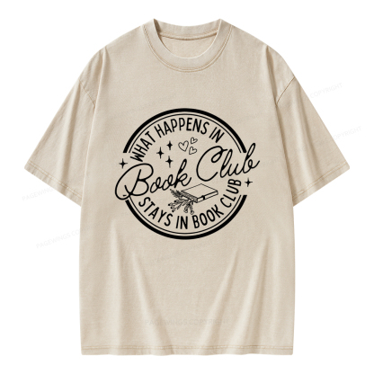 Pagewings What Happens In Book Club Unisex Washed T-shirt