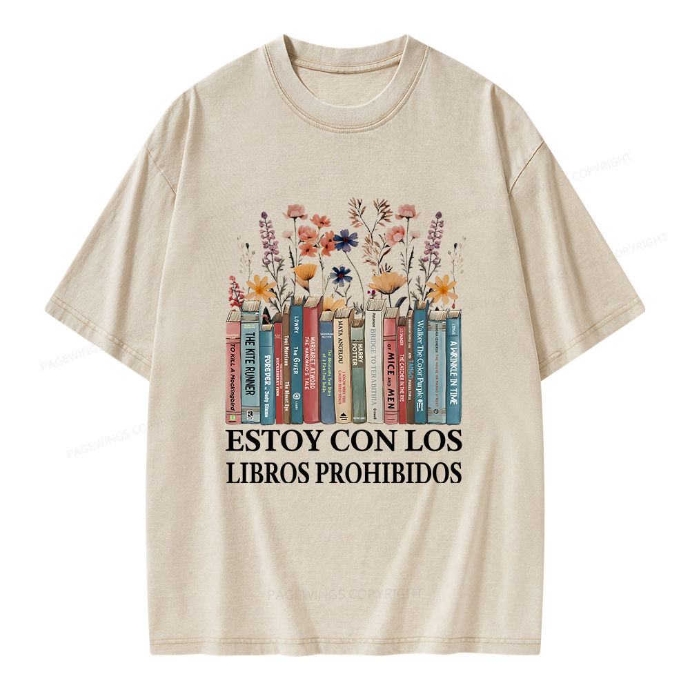 Pagewings I'm With The Banned Unisex Washed T-shirt