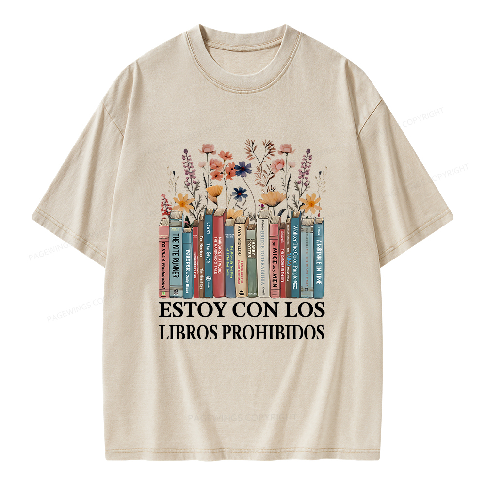 Pagewings I'm With The Banned Unisex Washed T-shirt