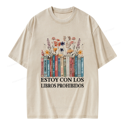 Pagewings I'm With The Banned Unisex Washed T-shirt