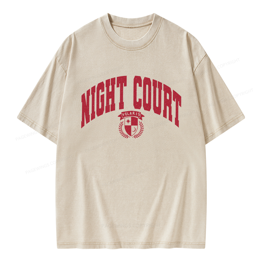 Pagewings The Night Court Unisex Washed T-shirt