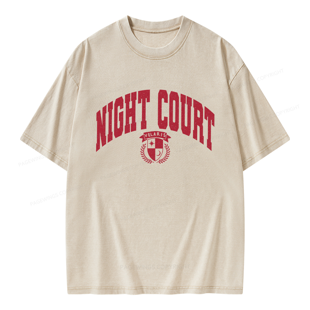 Pagewings The Night Court Unisex Washed T-shirt