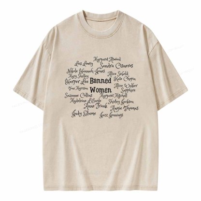 Pagewings Banned books Unisex Washed T-shirt